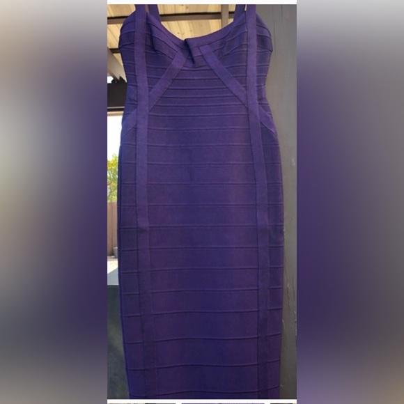 Herve Leger Like new purple plum bandage dress size small - Picture 3 of 3